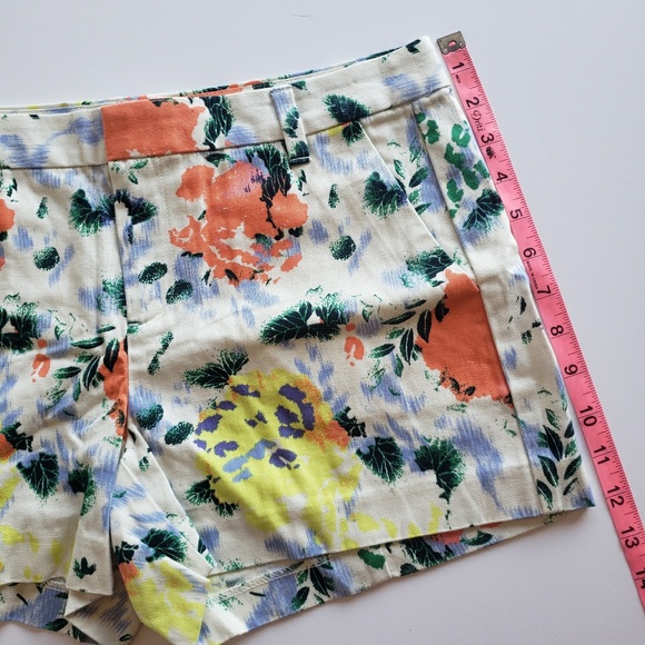 Gap White Shorts Floral Print womens size 4 - Picture 5 of 8